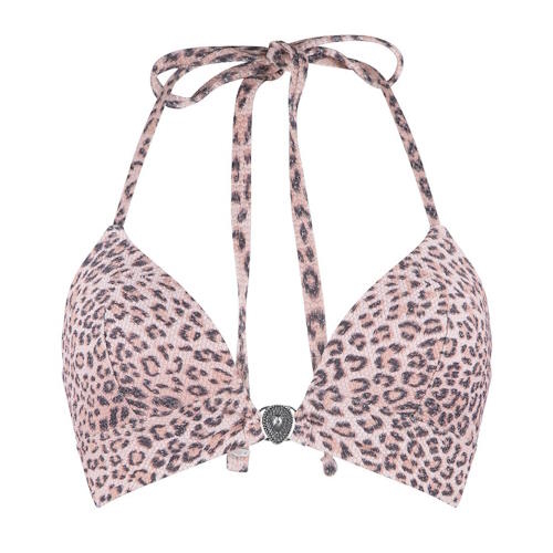 Plage de LingaDore  Pink Leopard rose/print haut de bikini préformé