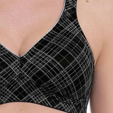 Rosa Faia Twin Art noir/gris soutien-gorge sans armatures en dentelle