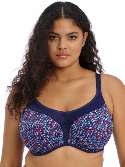 Elomi Energise bleu marine/print soutien-gorge de sport