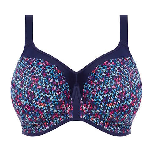 Elomi Energise bleu marine/print soutien-gorge de sport
