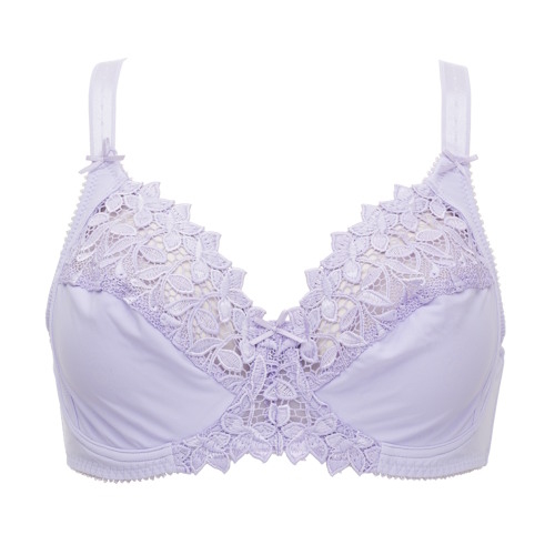 Guy de France Embroidery lilas soutien-gorge sans forme