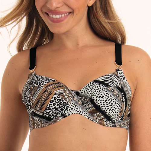 Maillots de bain Anita Smilla noir/print soutien-gorge bikini corbeille