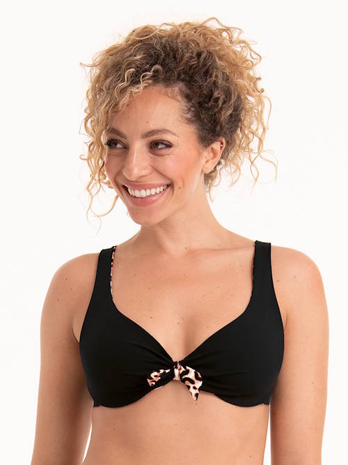 Maillots de bain Rosa Faia Loretta noir/brun haut de bikini préformé