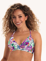 Maillots de bain Rosa Faia Melissa blanc/print haut de bikini préformé