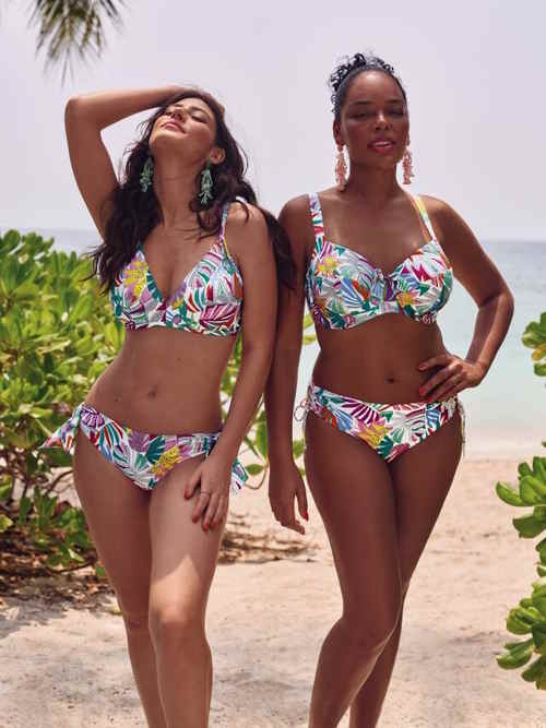 Maillots de bain Rosa Faia Lynn blanc/print slip de bikini