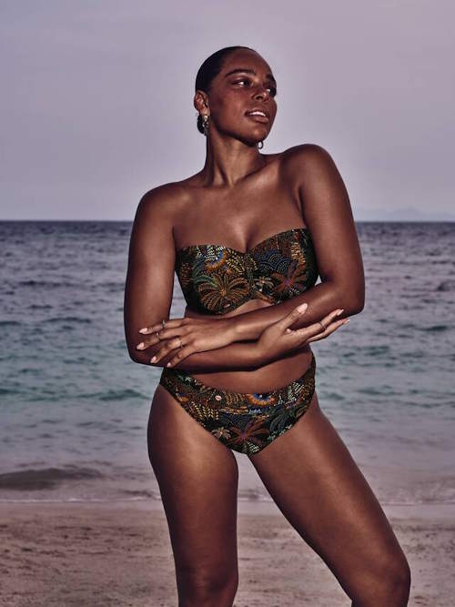 Maillots de bain Rosa Faia Anny noir/print slip de bikini