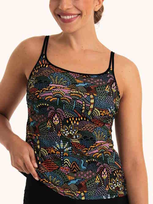 Anita Care Rimini noir/print tankini à prothèse