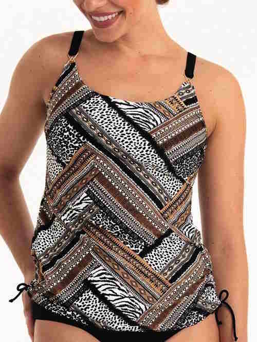 Anita Care Latina noir/print tankini à prothèse