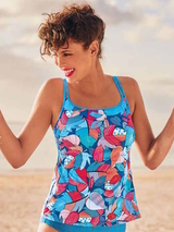 Anita Care Rimini bleu/print tankini à prothèse