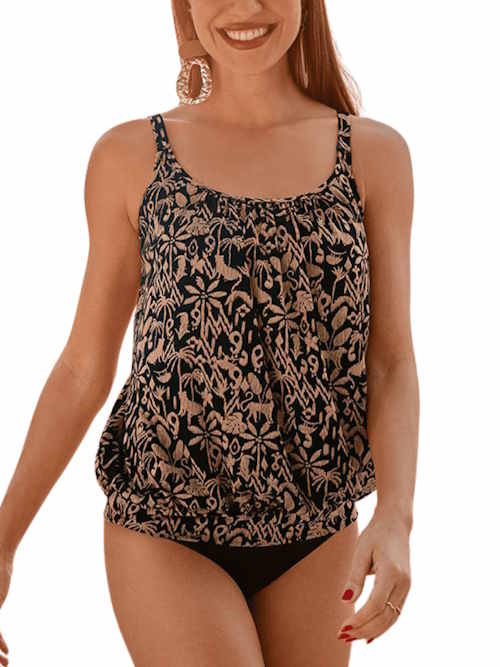 Anita Care Pocatello noir/print tankini à prothèse