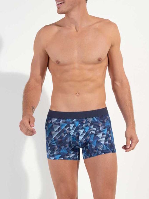 HOM Mékong bleu/print boxer