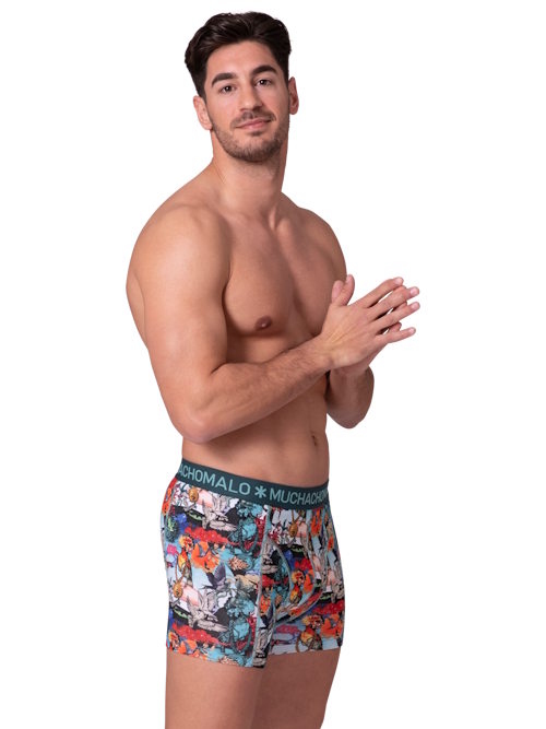 Muchachomalo Oiseau multicolore/print boxer en coton