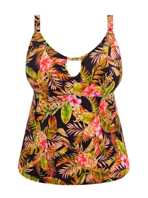 Elomi Swim Tiger Valley noir tankini top