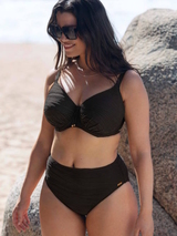Fantasy Swim Beach Waves noir soutien-gorge bikini corbeille