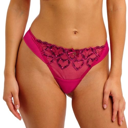Freya Laurine raspberry slip brésilien