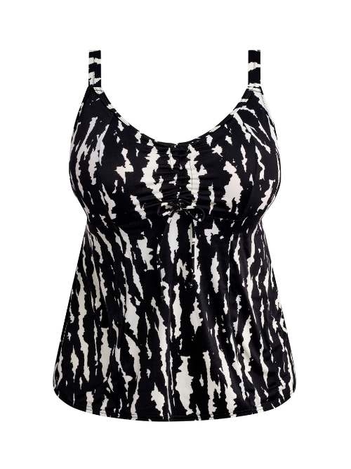 Elomi Swim Echo Shell noir/blanc tankini top