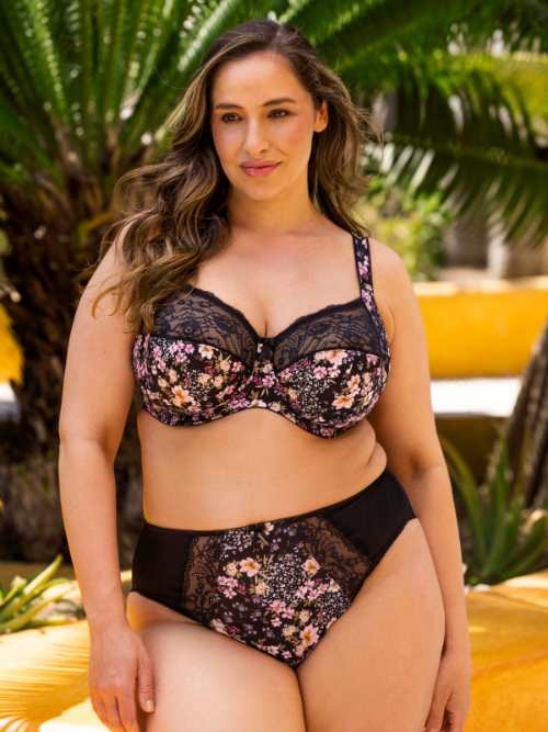 Elomi Morgan noir/print soutien-gorge sans forme