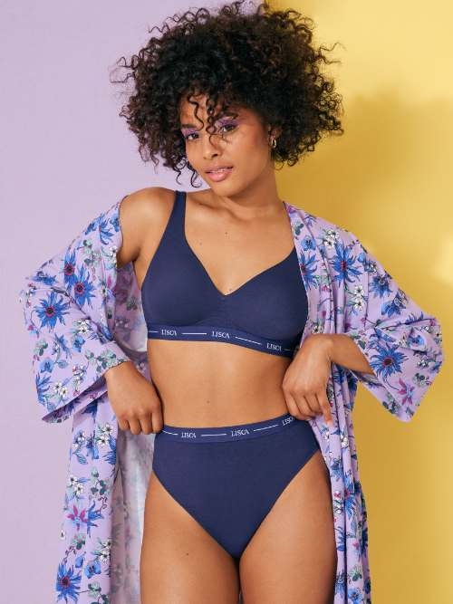 Lisca Sunflower bleu marine culotte string