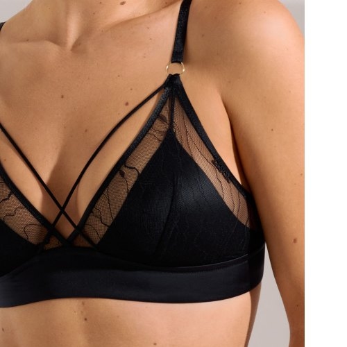 Lisca Nightscape noir soutien-gorge sans armatures en dentelle