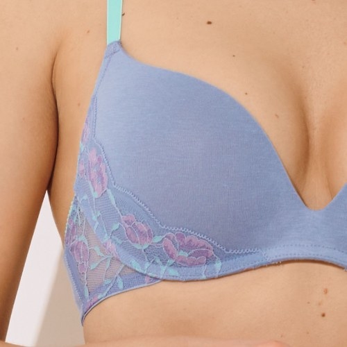 Lisca Rainbow bleu soutien-gorge sans armatures en dentelle