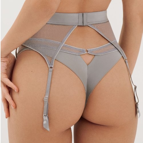 Lisca Amaze argent jarretelles garter belt