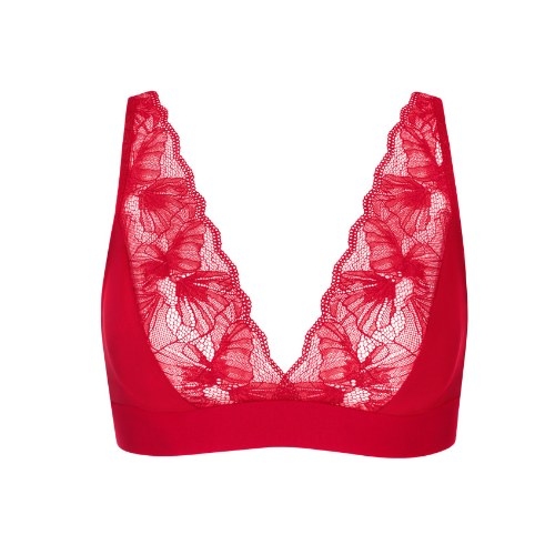 Lisca Sympathy rouge soutien-gorge sans armatures en dentelle
