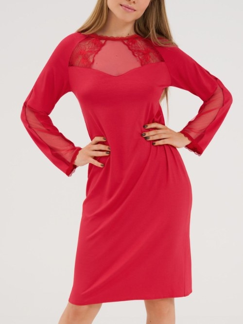 Lisca Sympathy rouge chemise de nuit