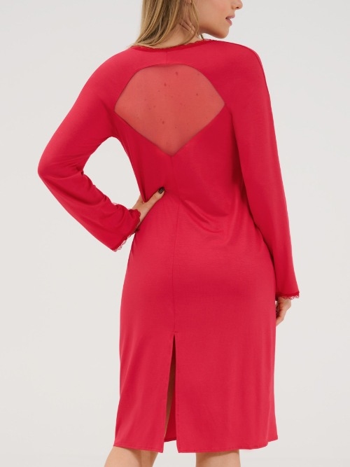 Lisca Sympathy rouge chemise de nuit