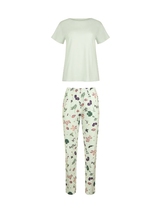 Lisca Pompeya vert/print pyjama