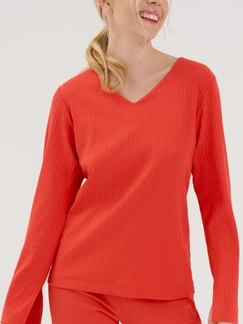 Lisca Lucky orange chemise de pyjama