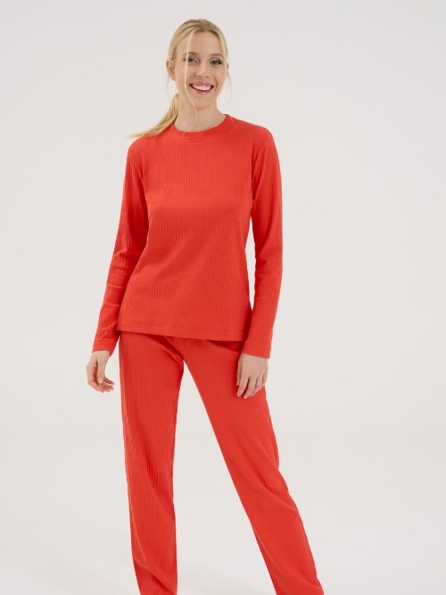 Lisca Lucky orange pantalon de pyjama