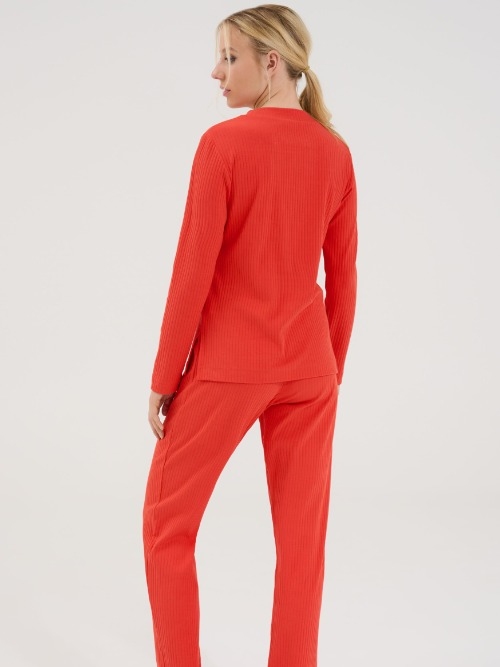 Lisca Lucky orange pantalon de pyjama