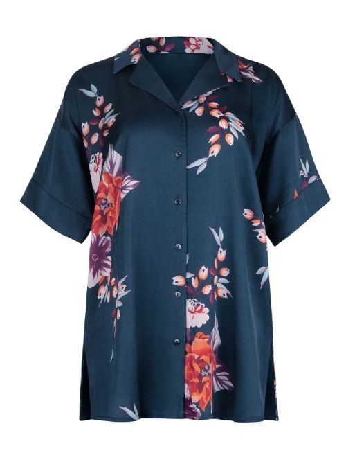 Lisca Amaryllis bleu marine chemise de pyjama