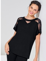 Lisca Eminence noir chemise de nuit