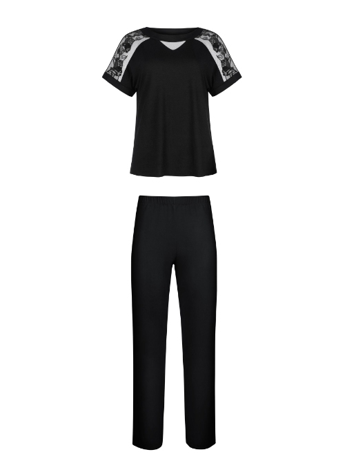 Lisca Eminence noir chemise de nuit