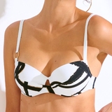 Maillots de bain Lisca Honolulu blanc/noir haut de bikini préformé
