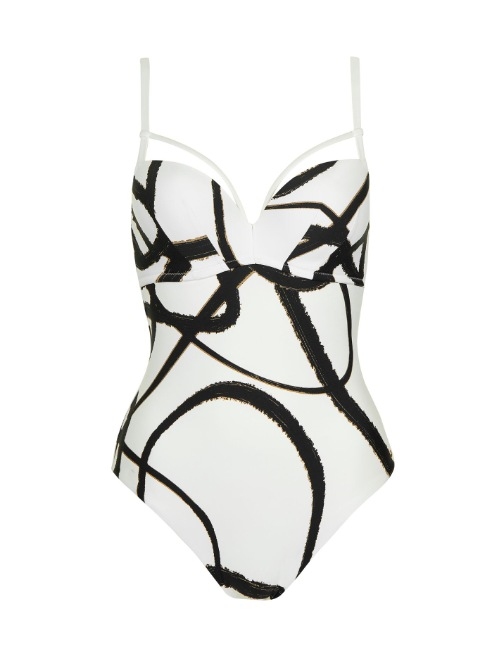 Maillots de bain Lisca Honolulu blanc/noir maillot de bain