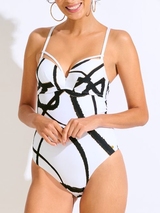 Maillots de bain Lisca Honolulu blanc/noir maillot de bain