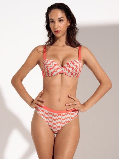 Maillots de bain Lisca Iceland corail haut de bikini préformé