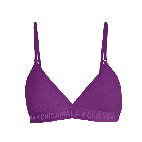 Chicamala Solid violet soutien-gorge sans forme