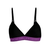 Chicamala Solid noir/violet soutien-gorge sans forme