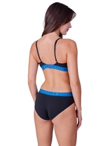 Chicamala Solid noir/bleu soutien-gorge sans forme