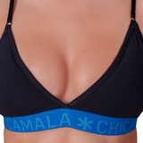 Chicamala Solid noir/bleu soutien-gorge sans forme
