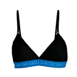 Chicamala Solid noir/bleu soutien-gorge sans forme