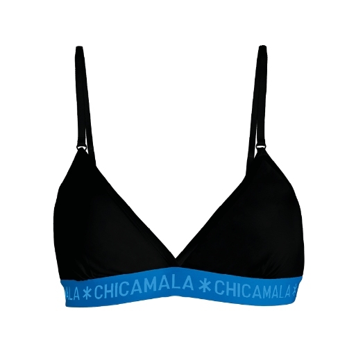 Chicamala Solid noir/bleu soutien-gorge sans forme