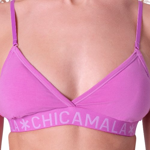 Chicamala Solid violet soutien-gorge sans forme
