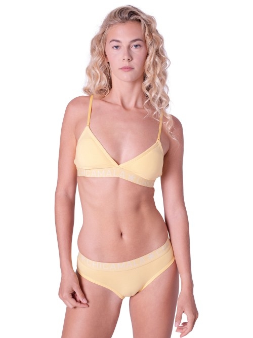 Chicamala Solid jaune soutien-gorge sans forme