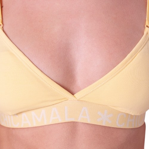 Chicamala Solid jaune soutien-gorge sans forme
