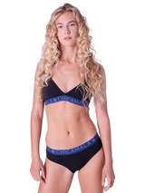 Chicamala Solid noir/vert soutien-gorge sans forme