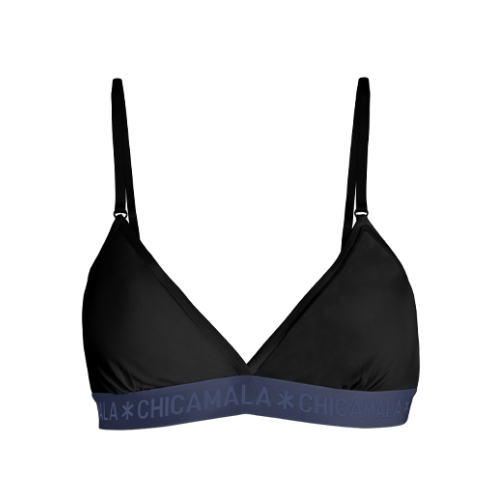 Chicamala Solid noir/vert soutien-gorge sans forme